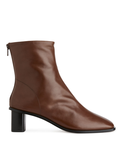 Leather Boots - Beige