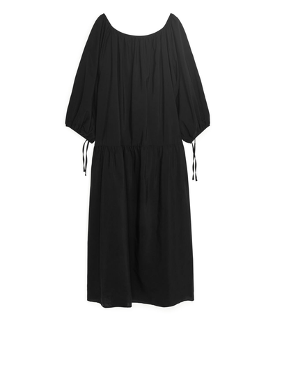 Lightweight Kaftan Dress - Black
