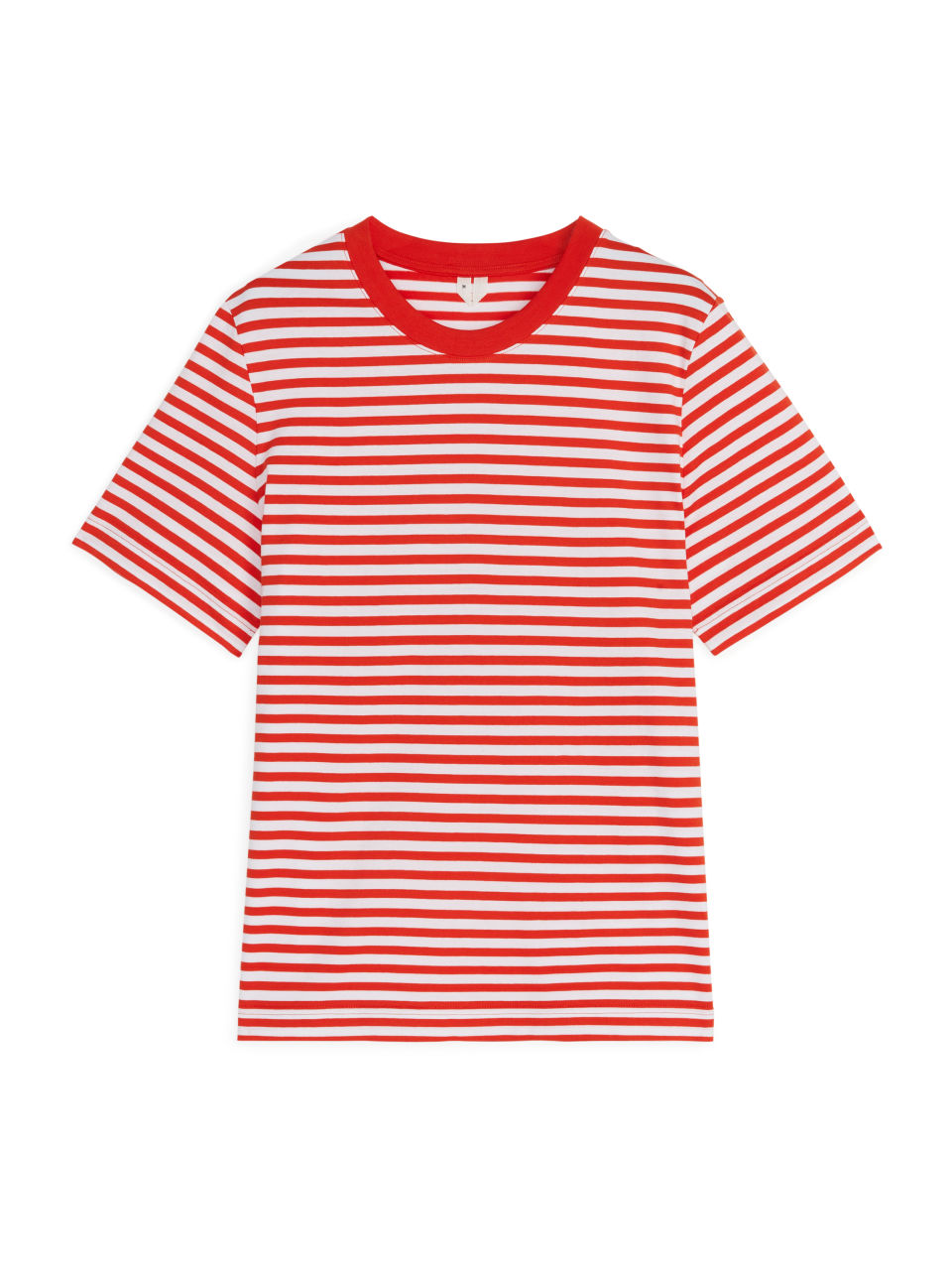 Crew-Neck Striped T-shirt - Orange