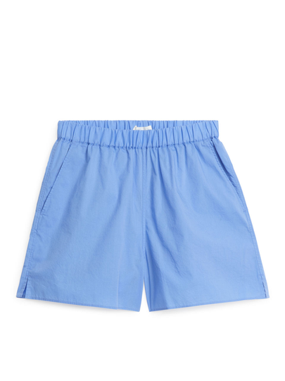 Poplin Shorts - Blue