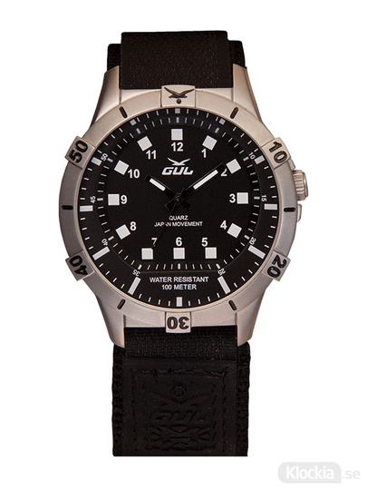 GUL No. One Black Velcro 535216210 - Herrklocka