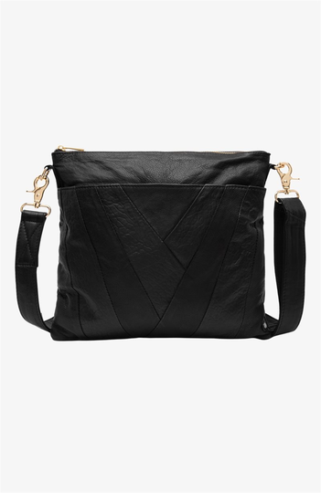 Klassisk cross body bag i skinn