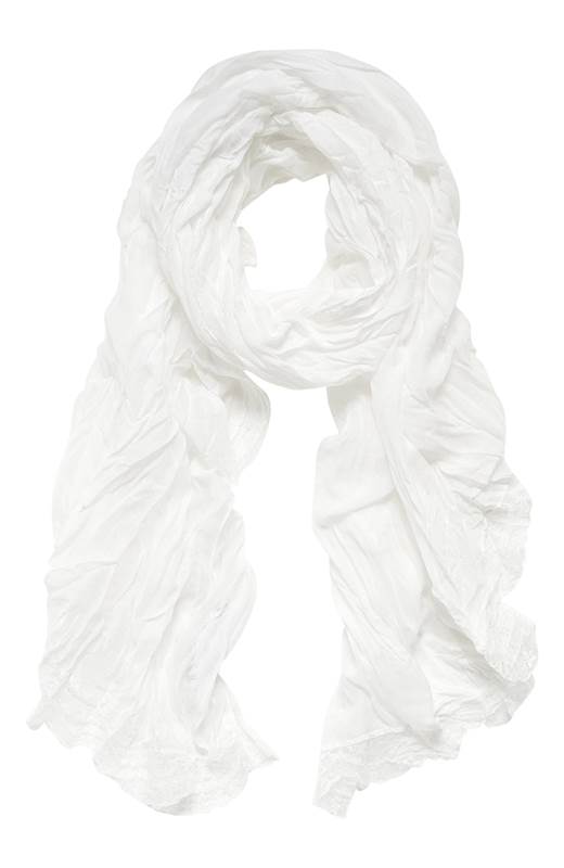 Cellbes Scarf med spetskant Offwhite