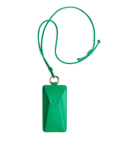 Leather Phone Pouch - Green