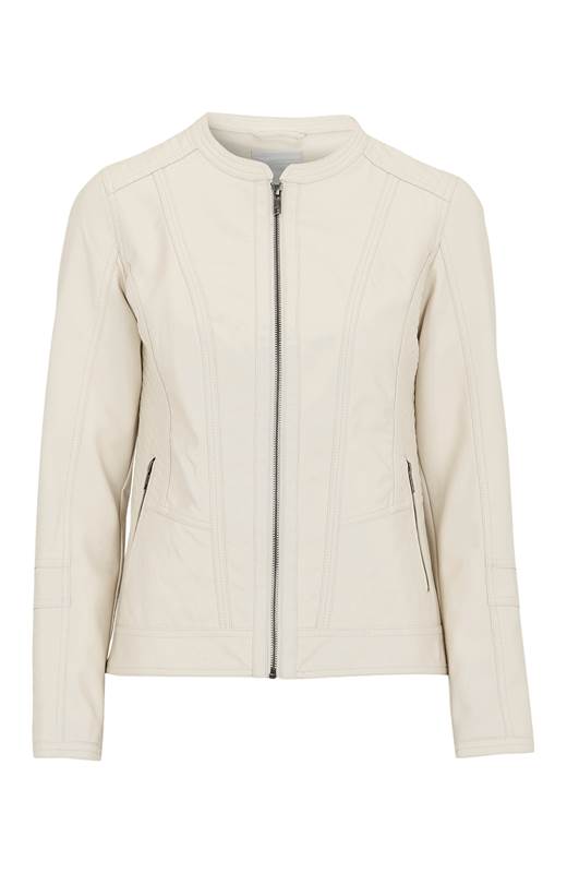 Soyaconcept Jacka i skinnimitation Amalie Creme