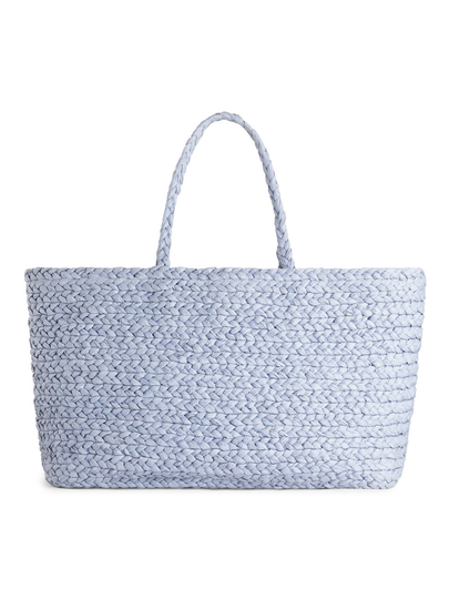Straw Tote - Blue