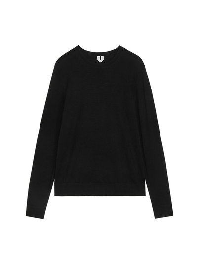 Merino Crew-Neck Jumper - Black