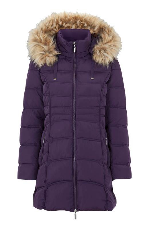 Cellbes Varmfodrad parkas med avtagbar huva Lila