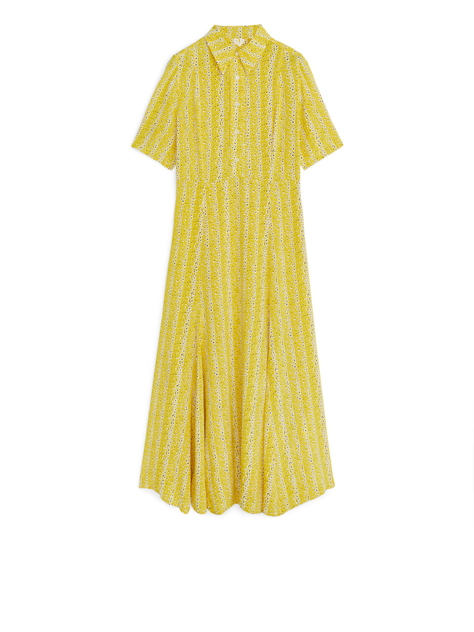 Floral Crêpe Dress - Yellow