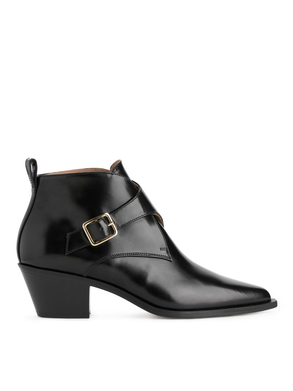 Monk-Strap Ankle Boots - Black