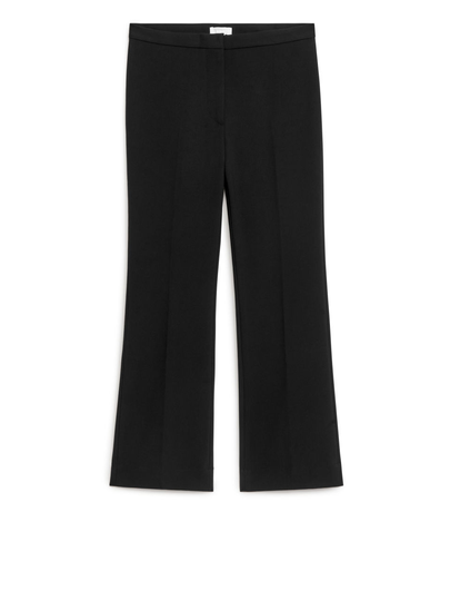 Kick-Flare Scuba Trousers - Black