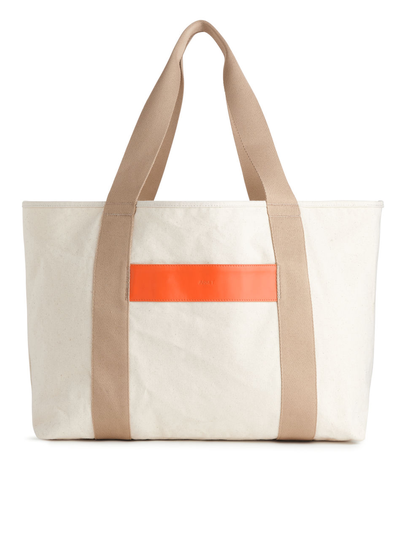 Large Canvas Tote - White