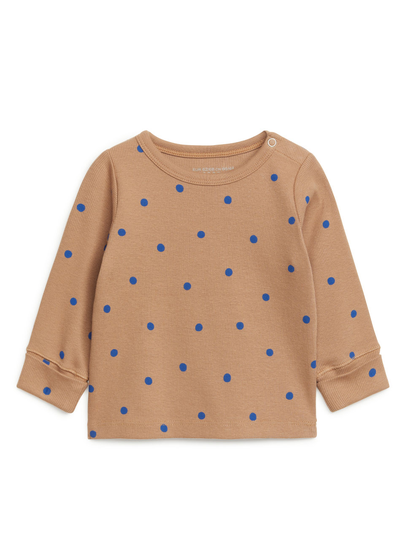 Printed Rib Top - Orange