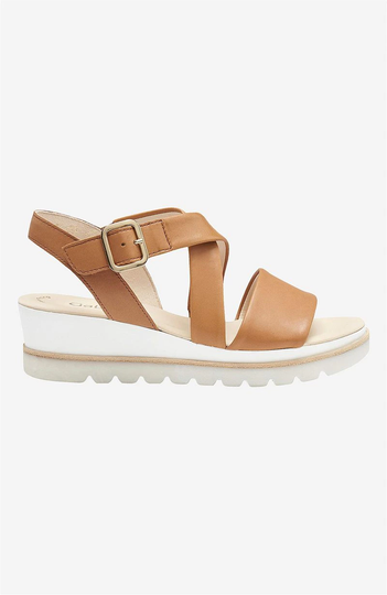 Skinnsandal med kardborrefäste