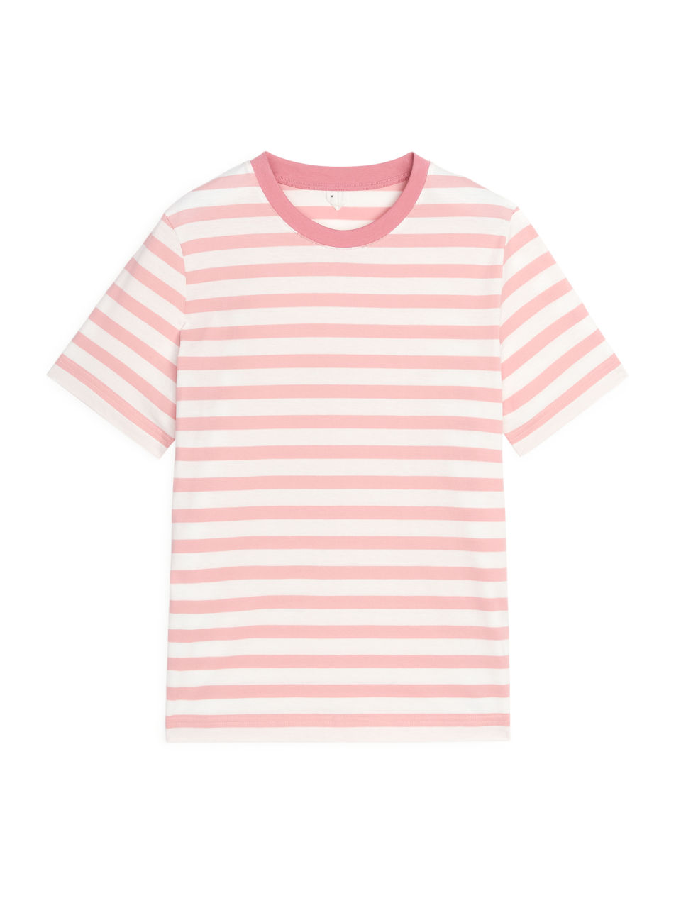 Crew-Neck Striped T-shirt - Pink