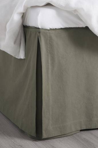 Studio Total Home Sängkappa Heavy Cotton Bedvalance 52 cm Grön