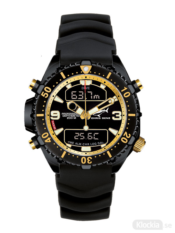 Chris Benz Depthmeter Digital 200m - Gold Edition CB-D200-MK1