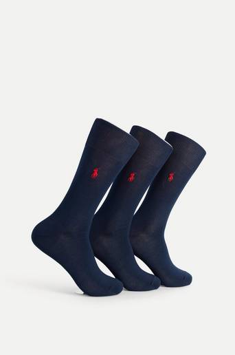 Polo Ralph Lauren Strumpor Mercerized 3-pack Blå