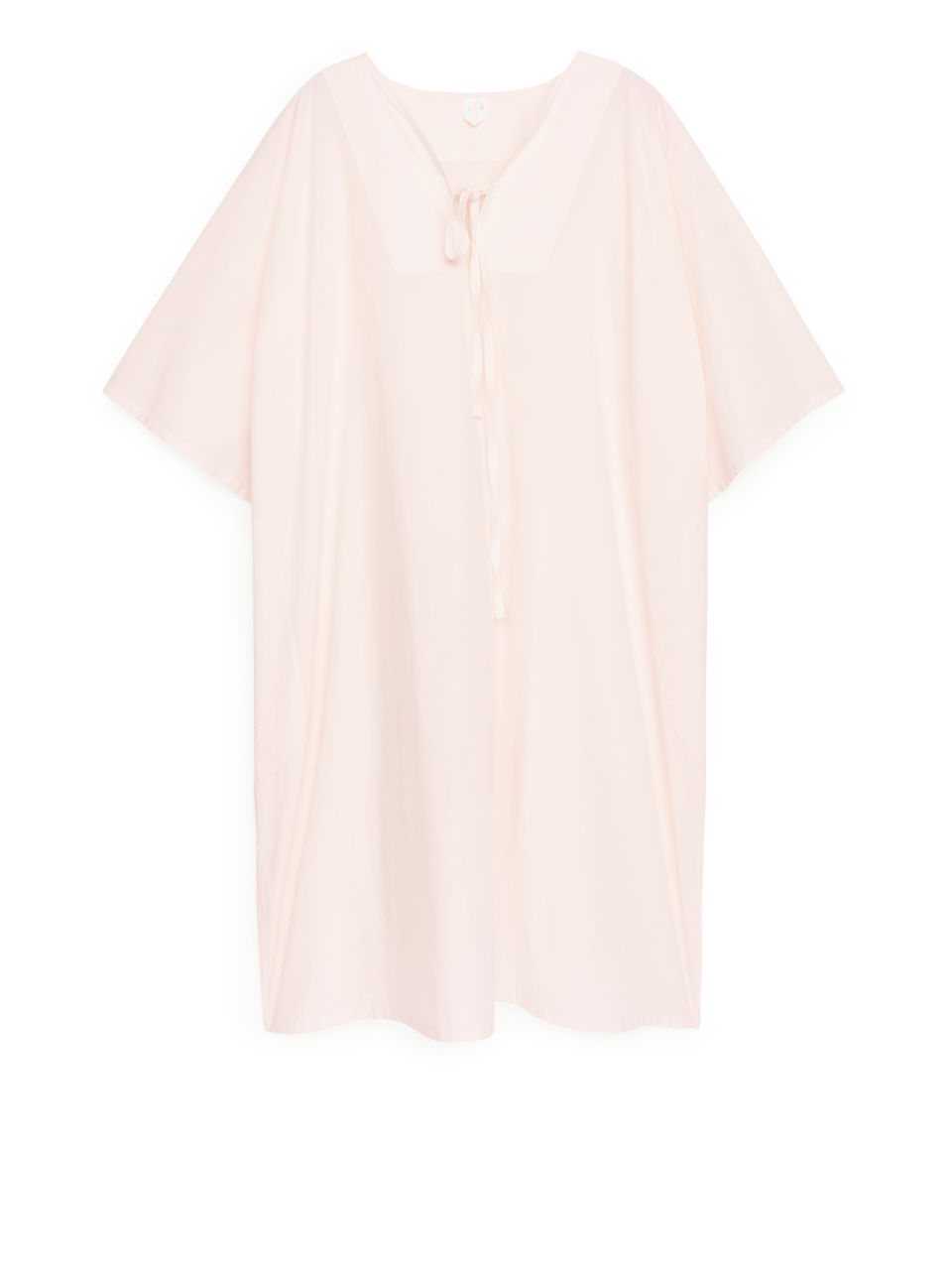 Relaxed Cotton Tunic Dress - Pink
