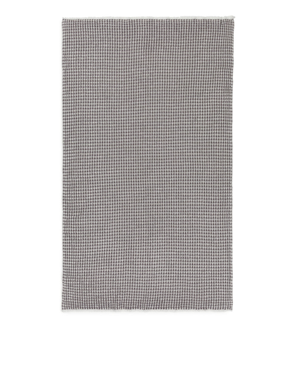 Fringed Waffle Beach Towel 90 x 145 cm - Grey