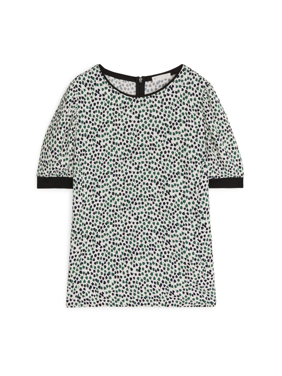 Floral Crêpe Top - White