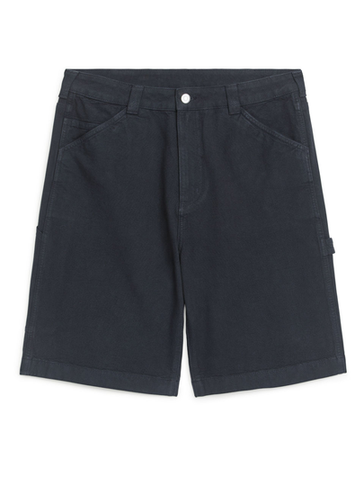 Cotton Utility Shorts - Blue