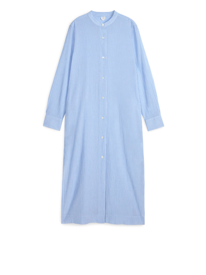Long Shirt Dress - Blue