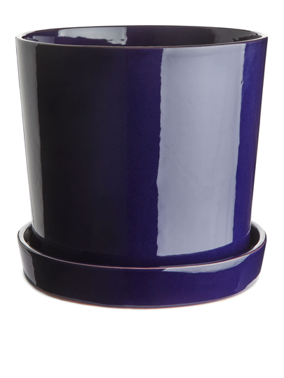 Terracotta Flower Pot 22 cm - Blue