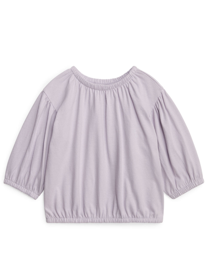 Crinkled Jersey Blouse - Purple
