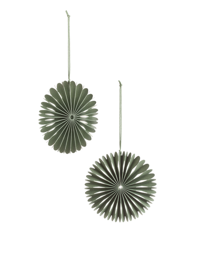 Paper Ornaments 10.5 cm - Green