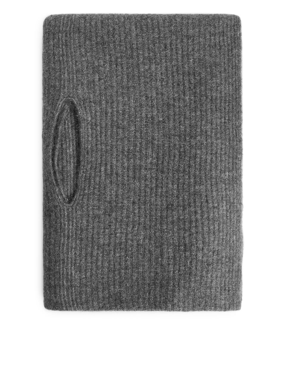Alpaca Blend Twist Scarf - Grey