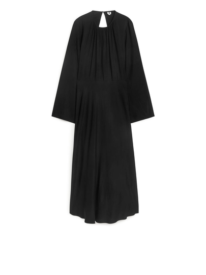 Open Back Maxi Dress - Black