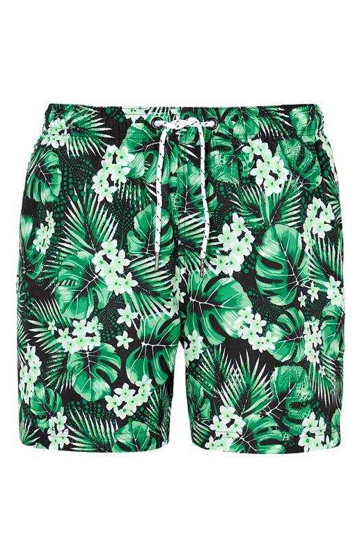Cellbes Badshorts Grön Mönstrad