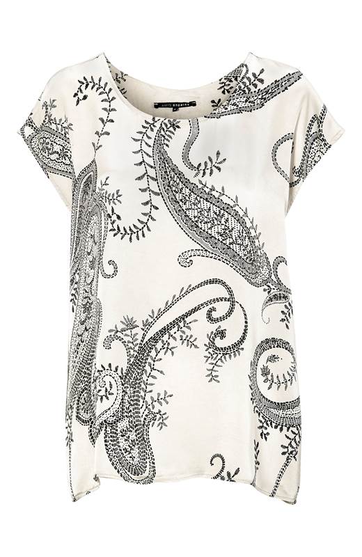 Amy's Stories Topp Margaux Grå Paisley