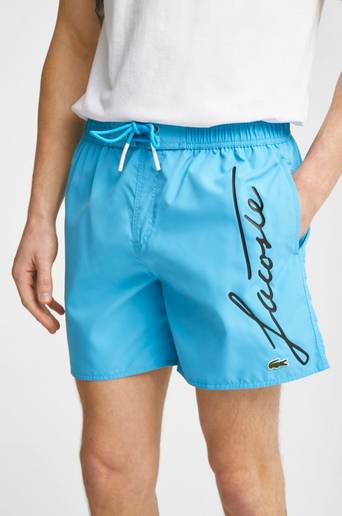 Lacoste Script Swimshorts Blå