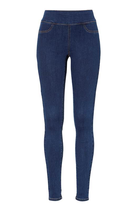 Happy Holly Superstretchiga jeans med hög midja Lyra Mellan denim