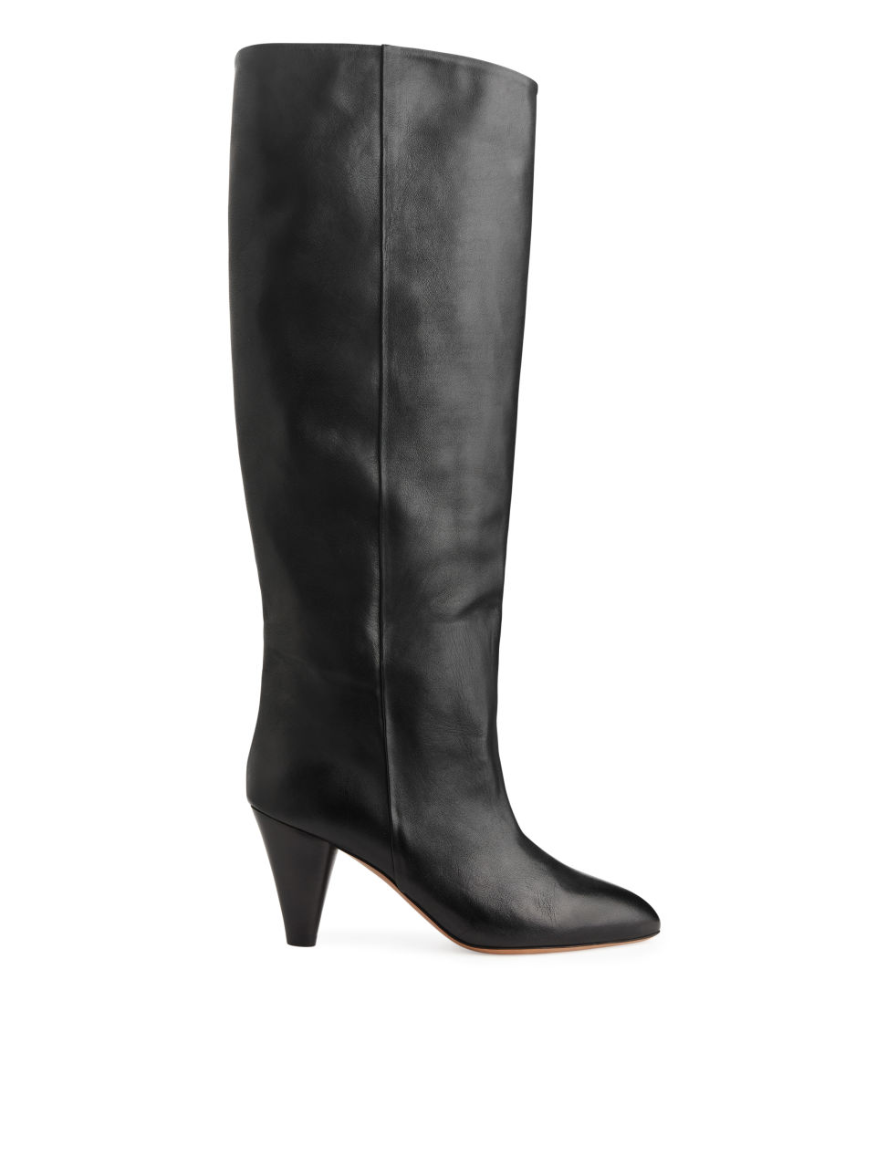 Knee-High Wide-Shaft Boots - Black