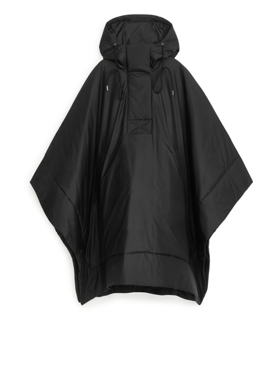 Oversized Padded Cape - Black