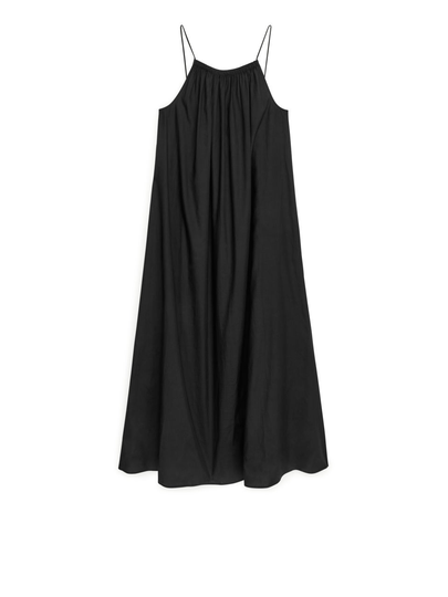 Lyocell Strap Dress - Black