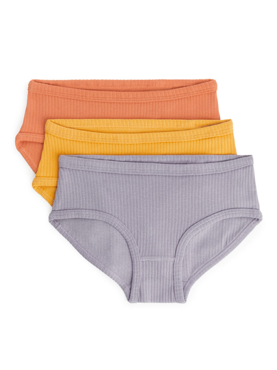 Ribbed Jersey Briefs - Purple