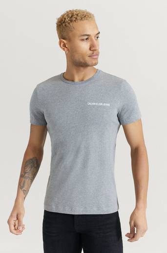 Calvin Klein Jeans T-shirt Chest Institutional Slim SS Tee Grå