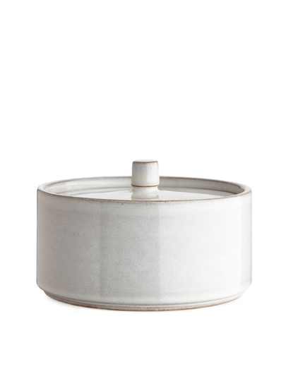 Terracotta Canister 8 cm - White
