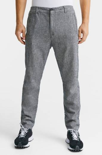 GABBA Byxor Monza Broke Linen Pant Svart