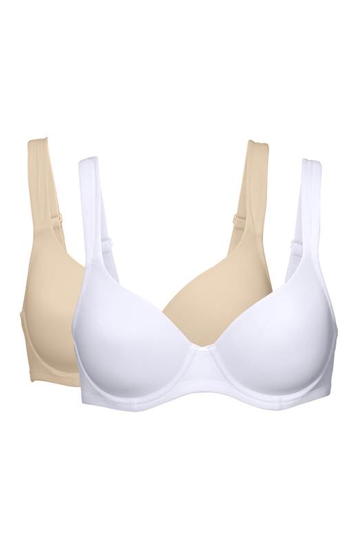 Cellbes T-shirt bh Sara 2-Pack Beige Vit
