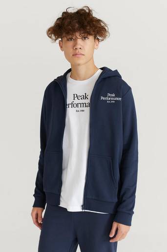 Peak Performance Ziptröja Jr Original Zip Hood Blå