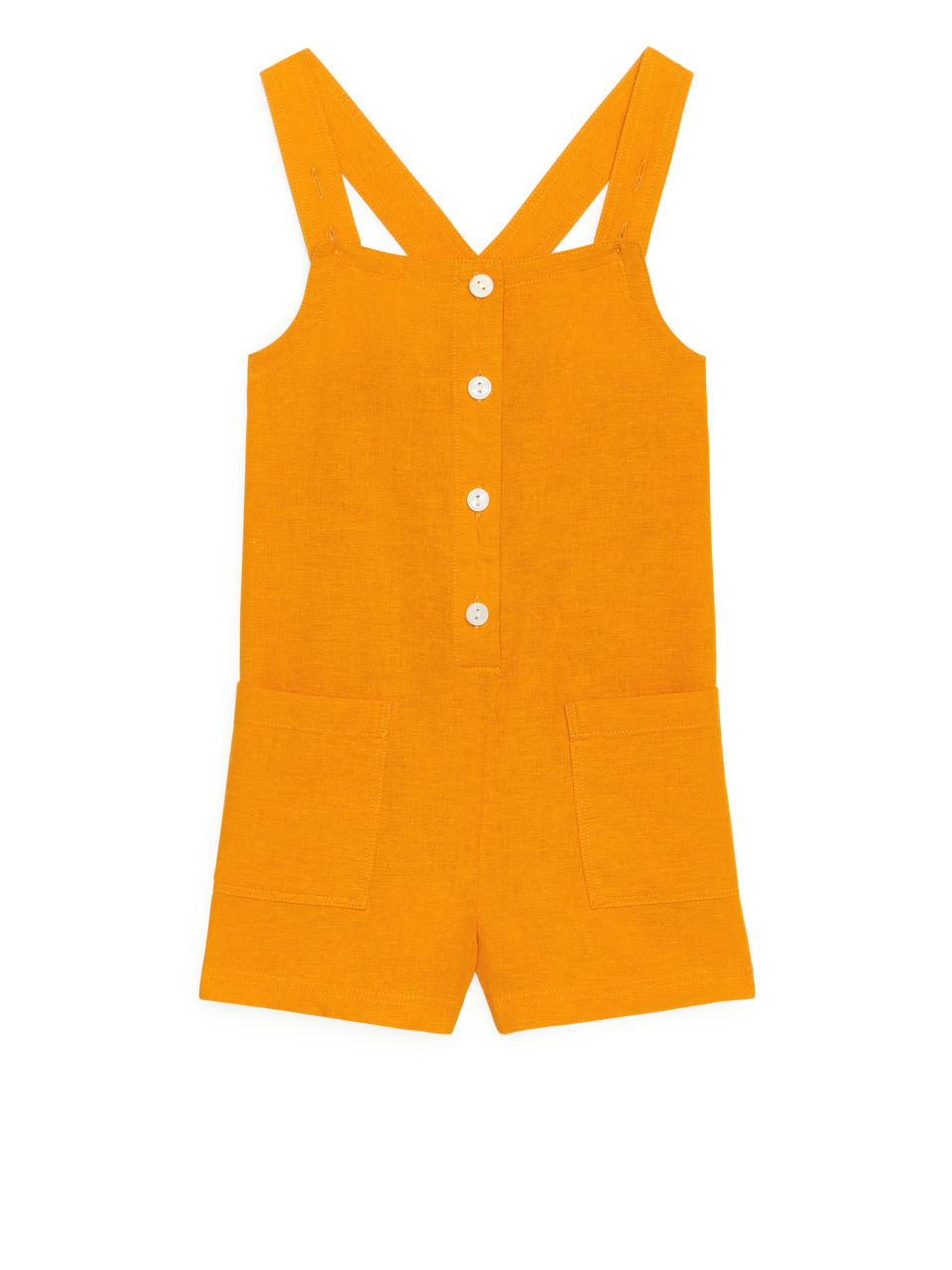 Buttoned Jumpsuit - Yellow