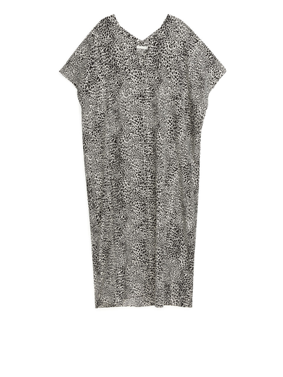 Printed Tunic Dress - Beige