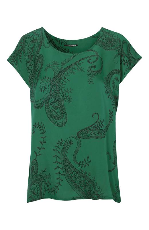 Amy's Stories Topp Margaux Mörkgrön Paisley