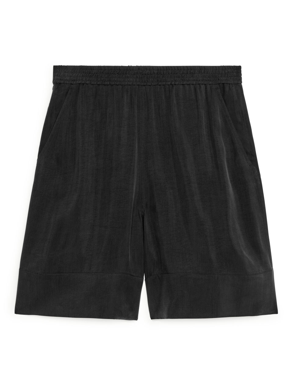 Fluid Cupro Shorts - Black