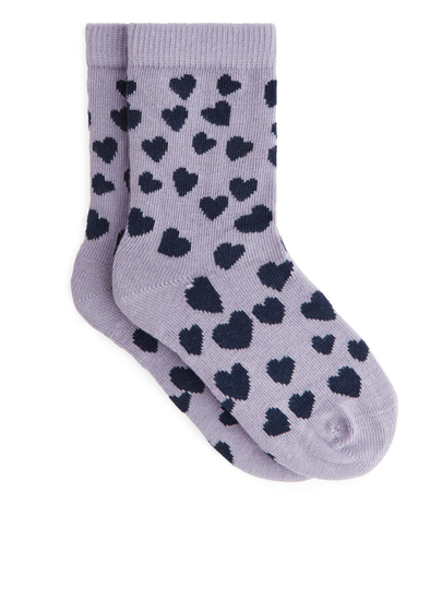 Jacquard Socks - Purple
